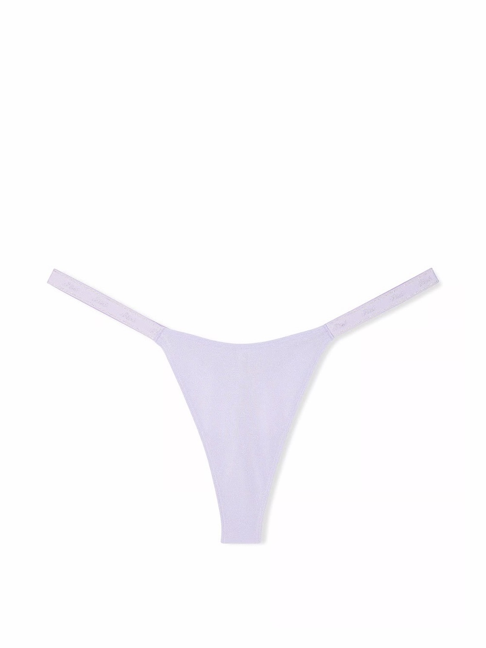 Pink LOGO COTTON SHIMMER MICRO THONG PANTY - Picture 3 of 6
